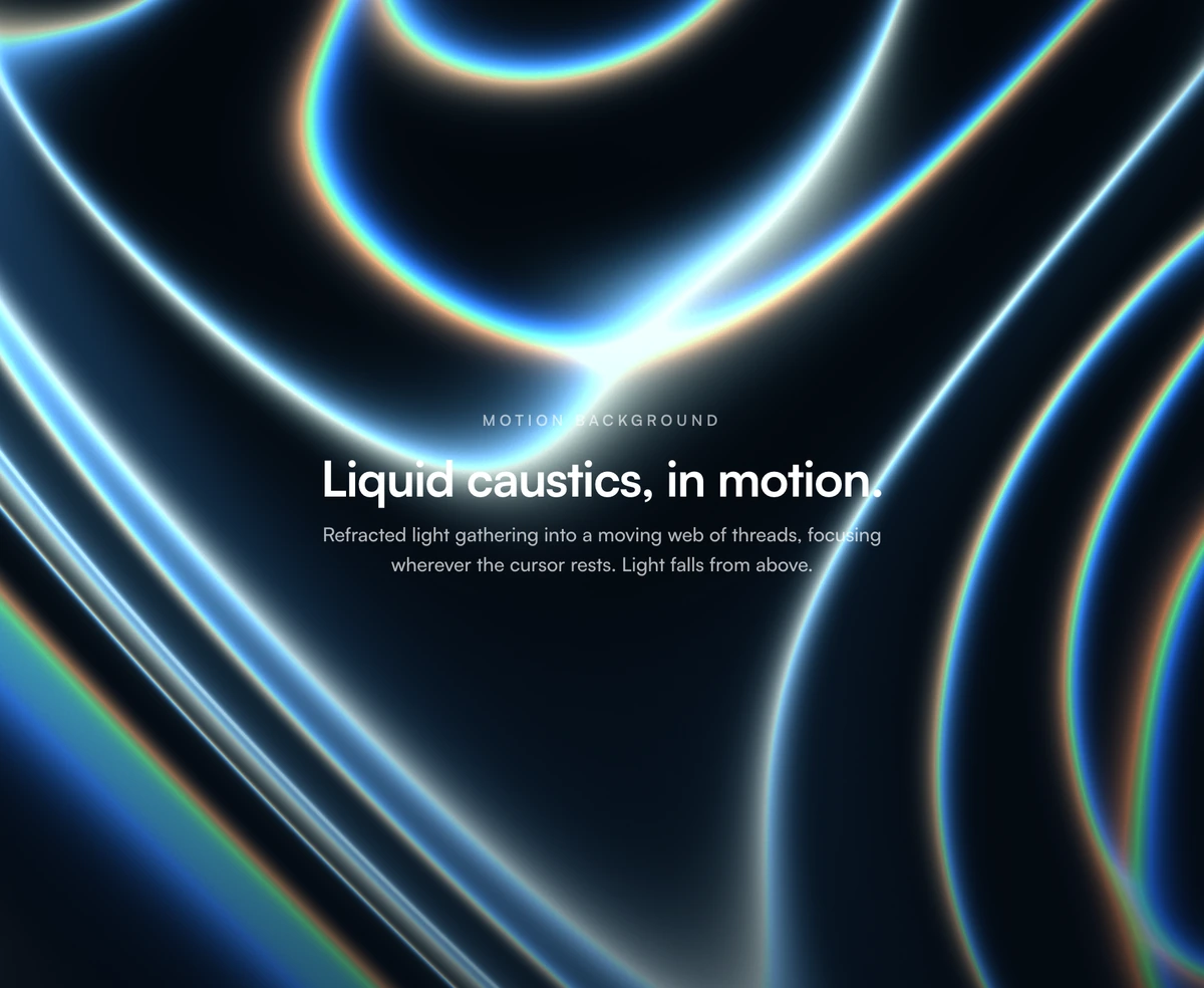 Animated Background With Liquid Caustics block preview