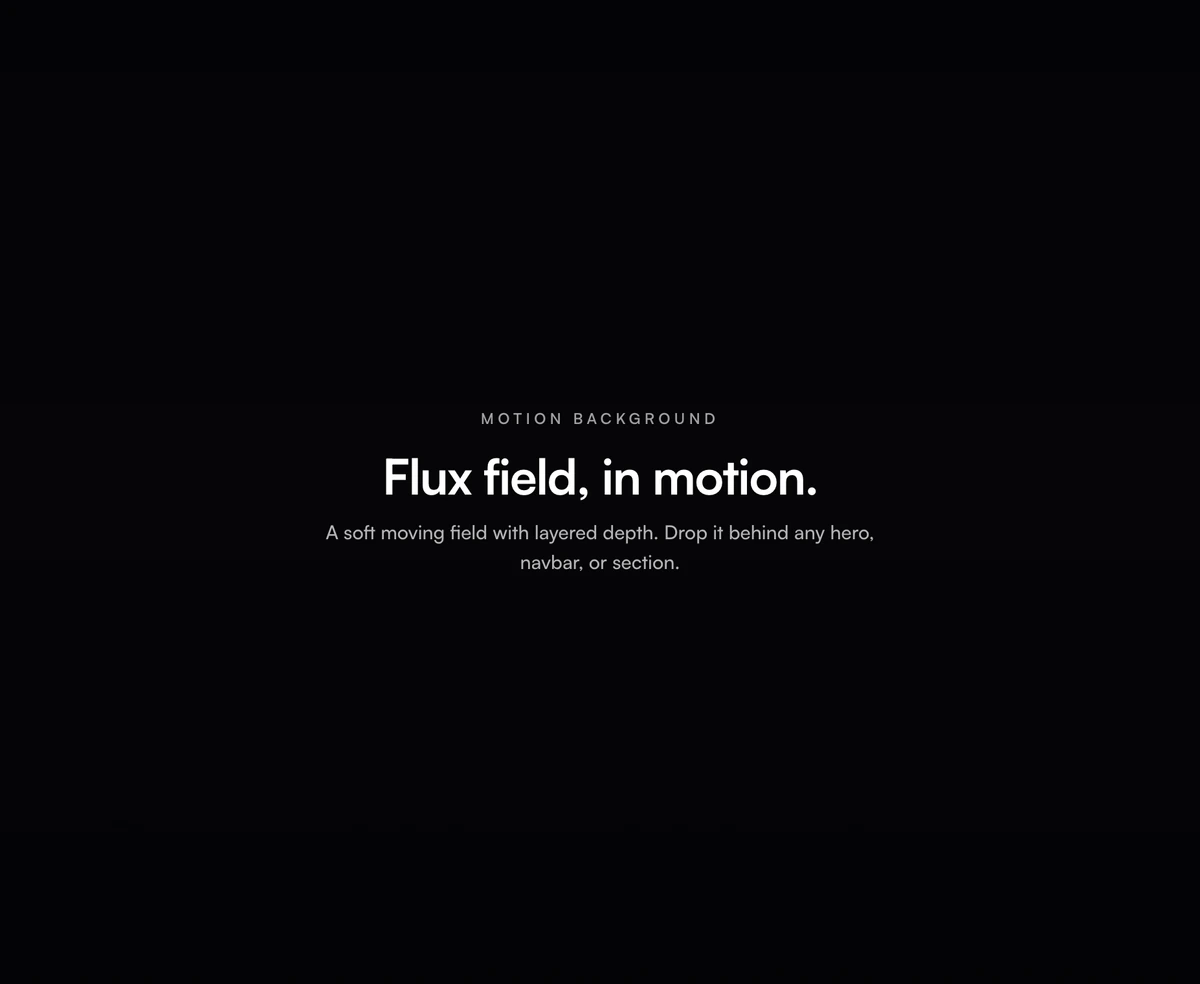 Animated Background With Noise Field block preview