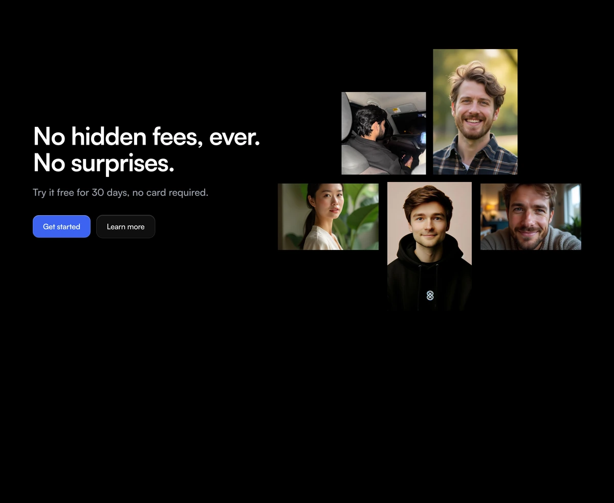 CTA Section With Staggered Image Grid block preview