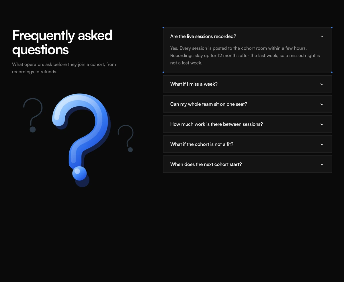 FAQ Section With Illustration Accordion block preview