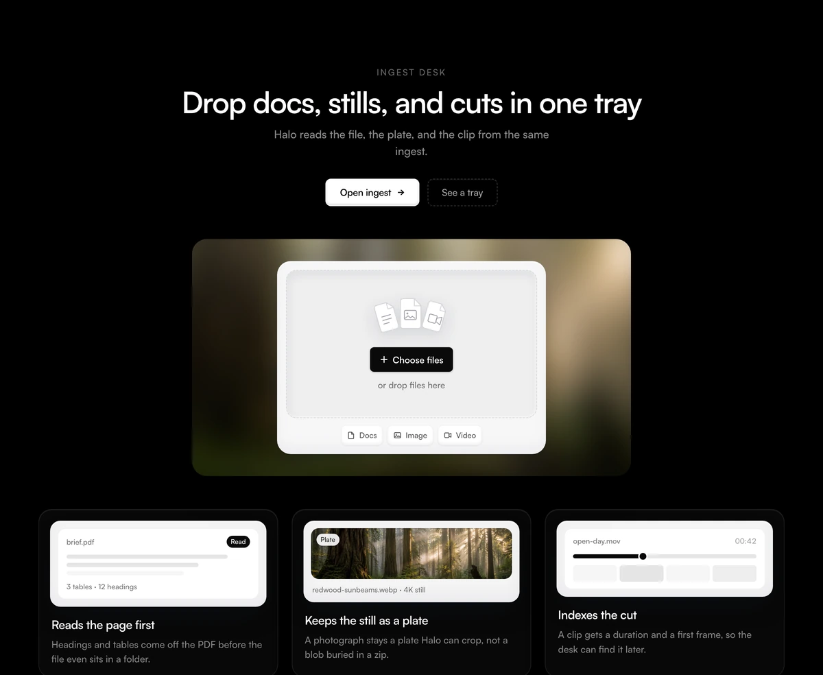 Feature Section With Media Upload Stage block preview