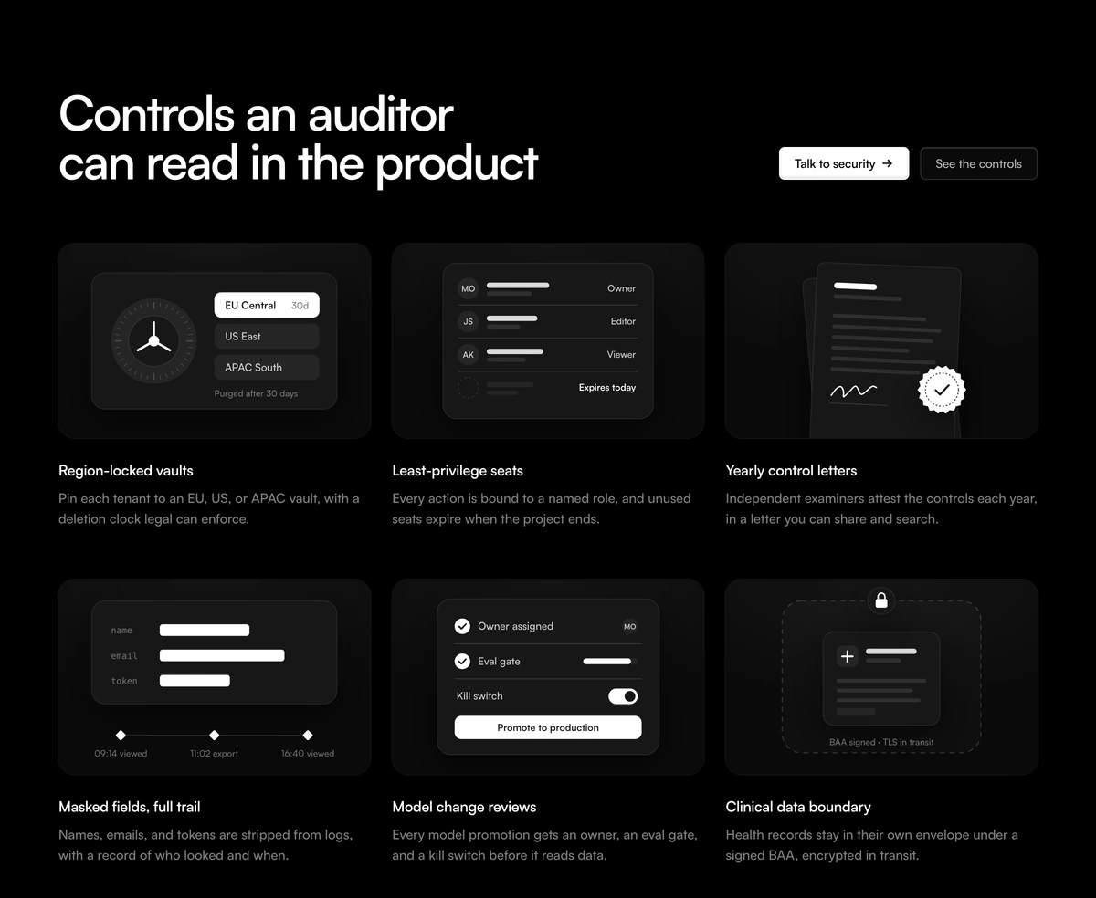 Feature Section With Security Grid block preview