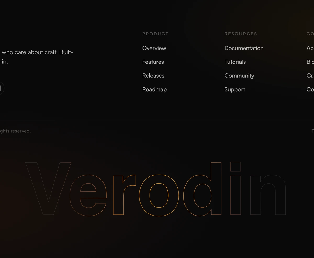 Footer With Two Column Layout block preview