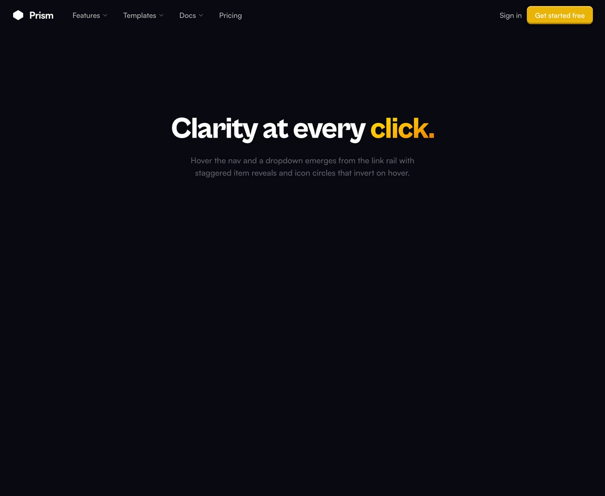 Navbar With Mega Menu Dropdown block preview