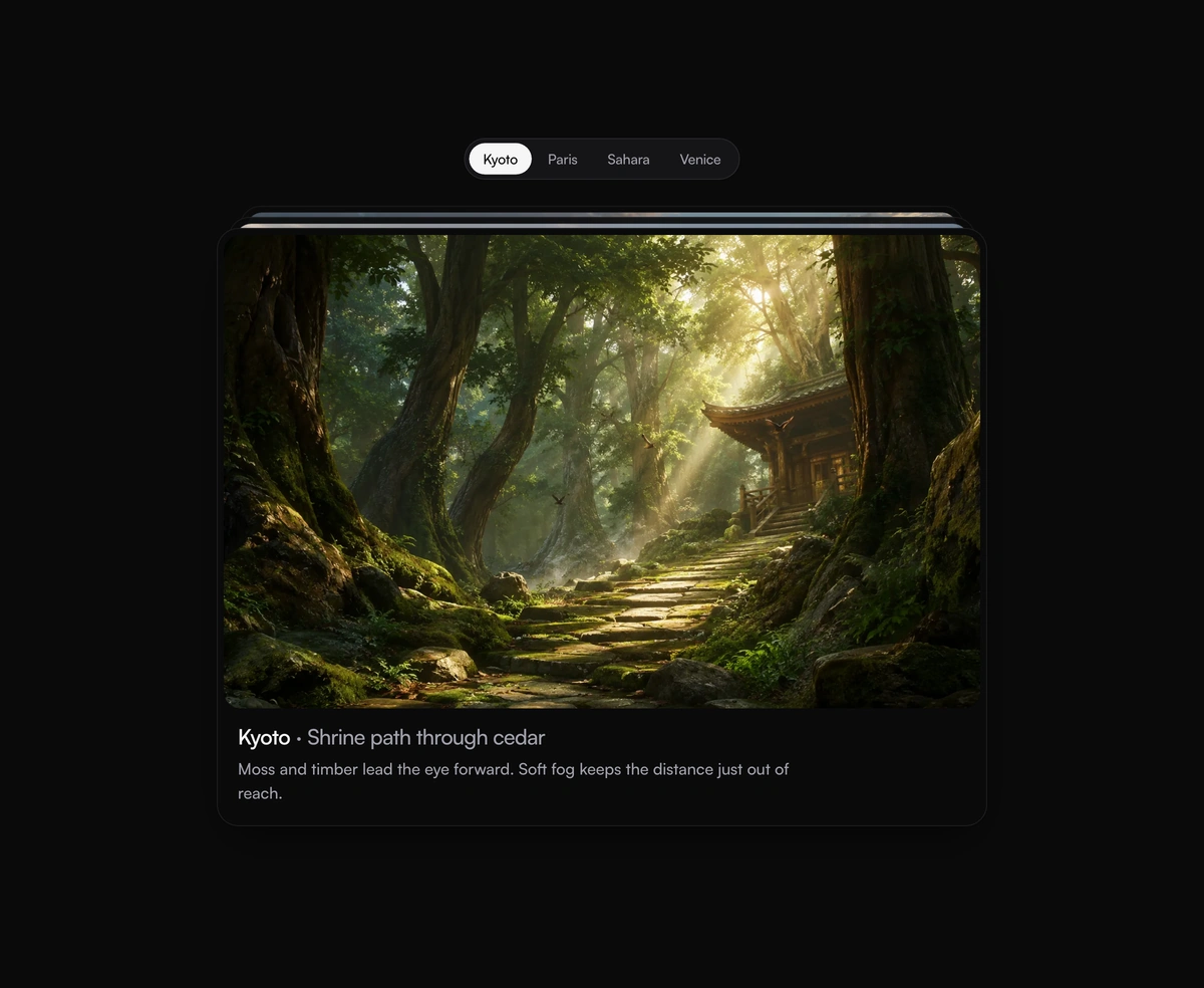 Animated Tabs component preview