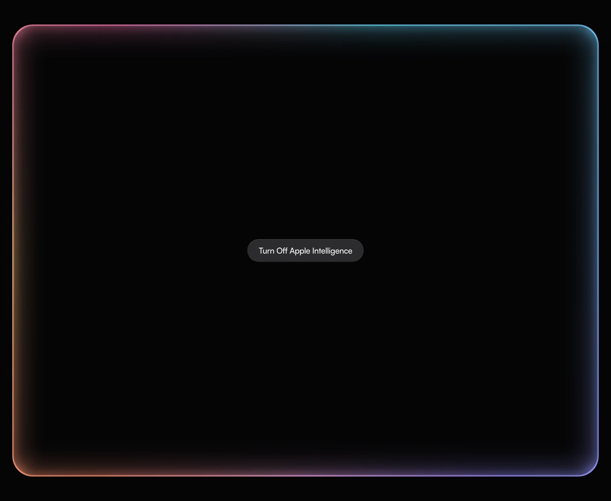Apple Intelligence Glow component preview