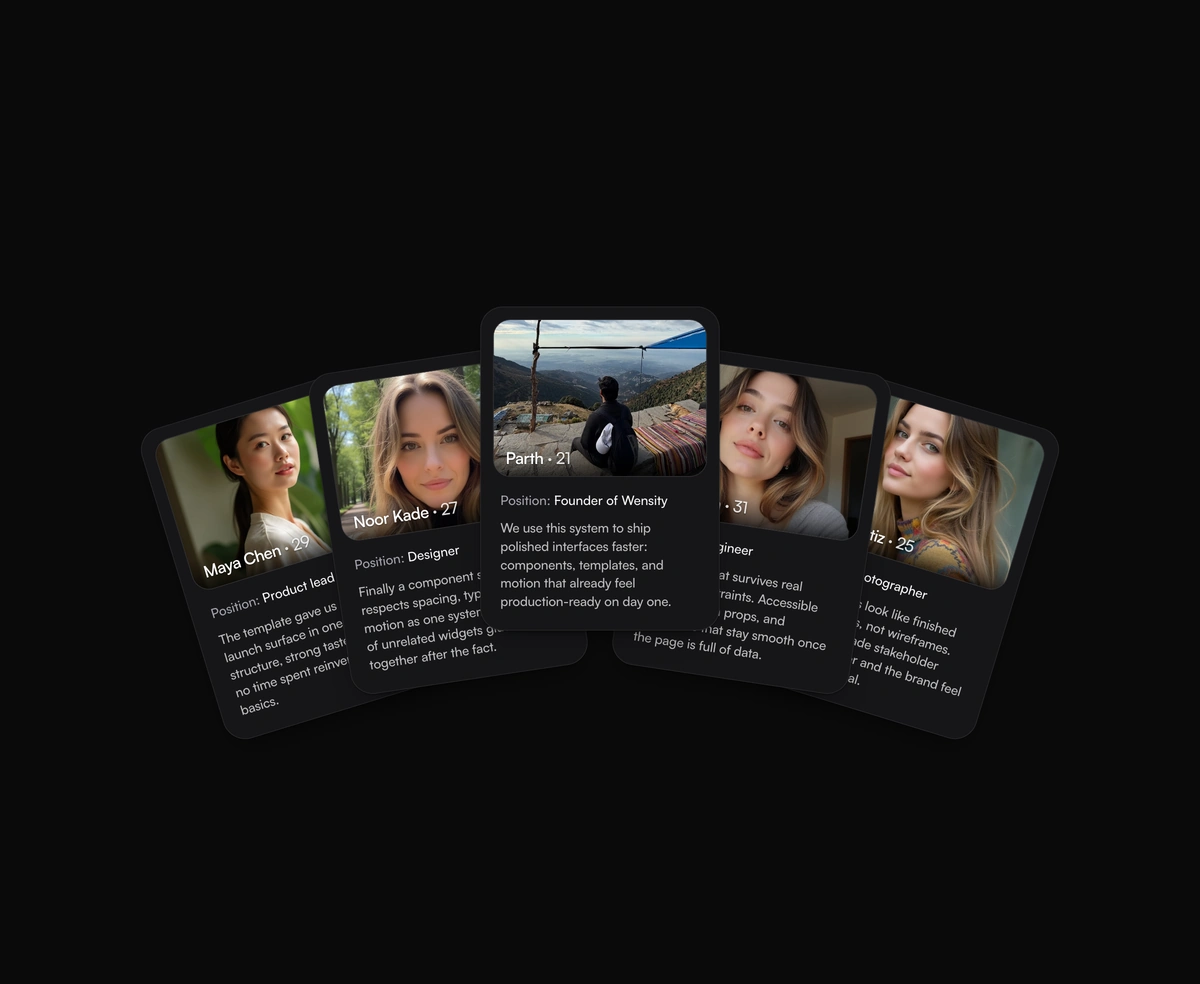 Fan Hover Card Stack component preview