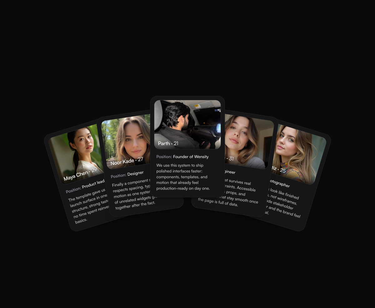 Fan Hover Card Stack component preview