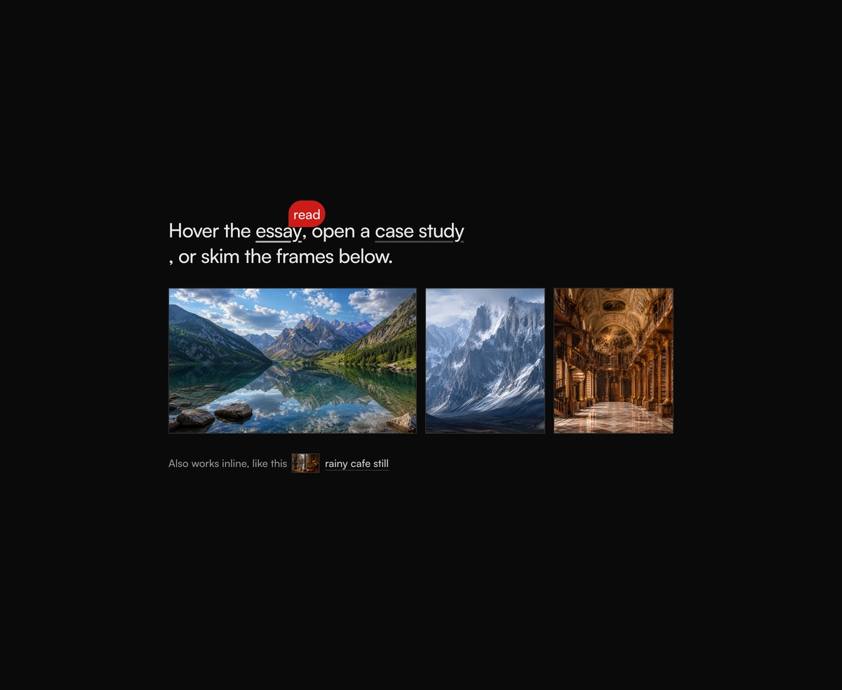 Follow Cursor Label component preview
