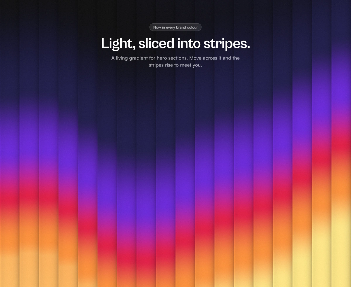 Gradient Stripes component preview