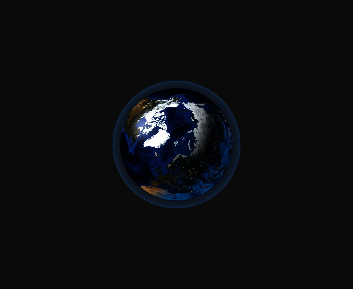 Interactive 3D Globe component preview