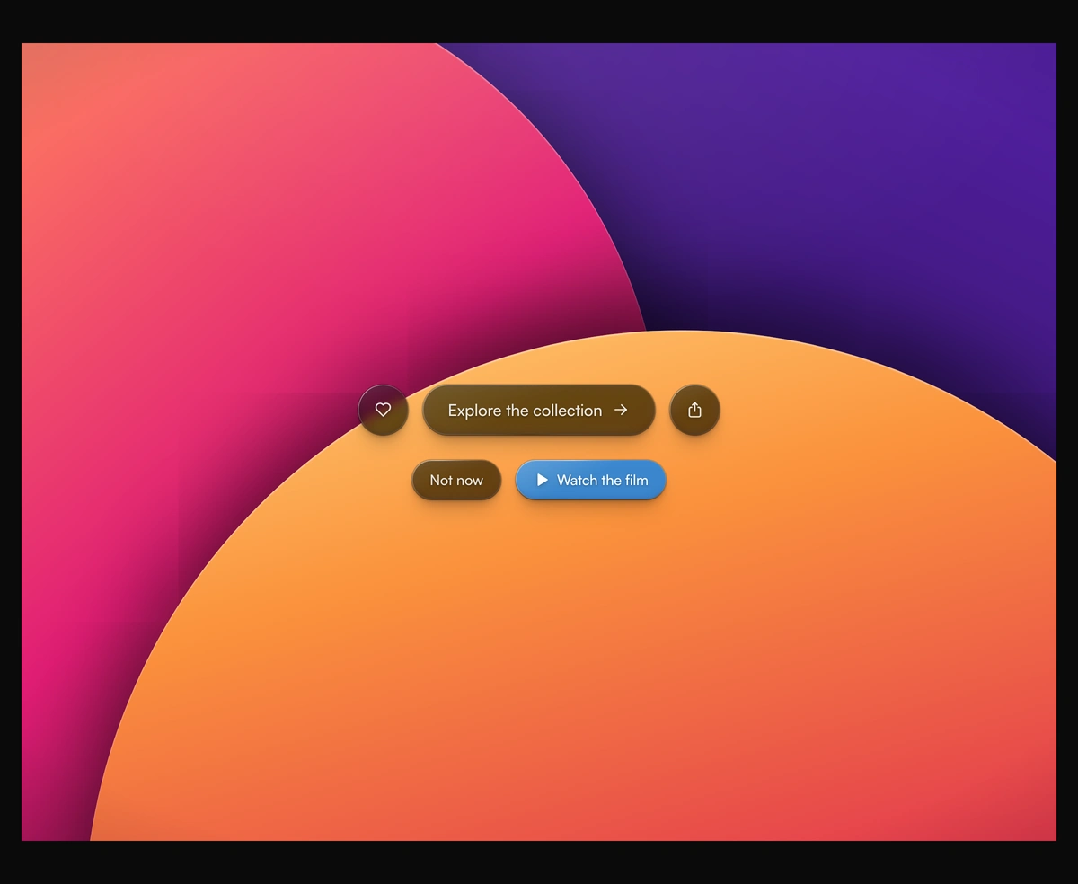 Liquid Glass Button component preview