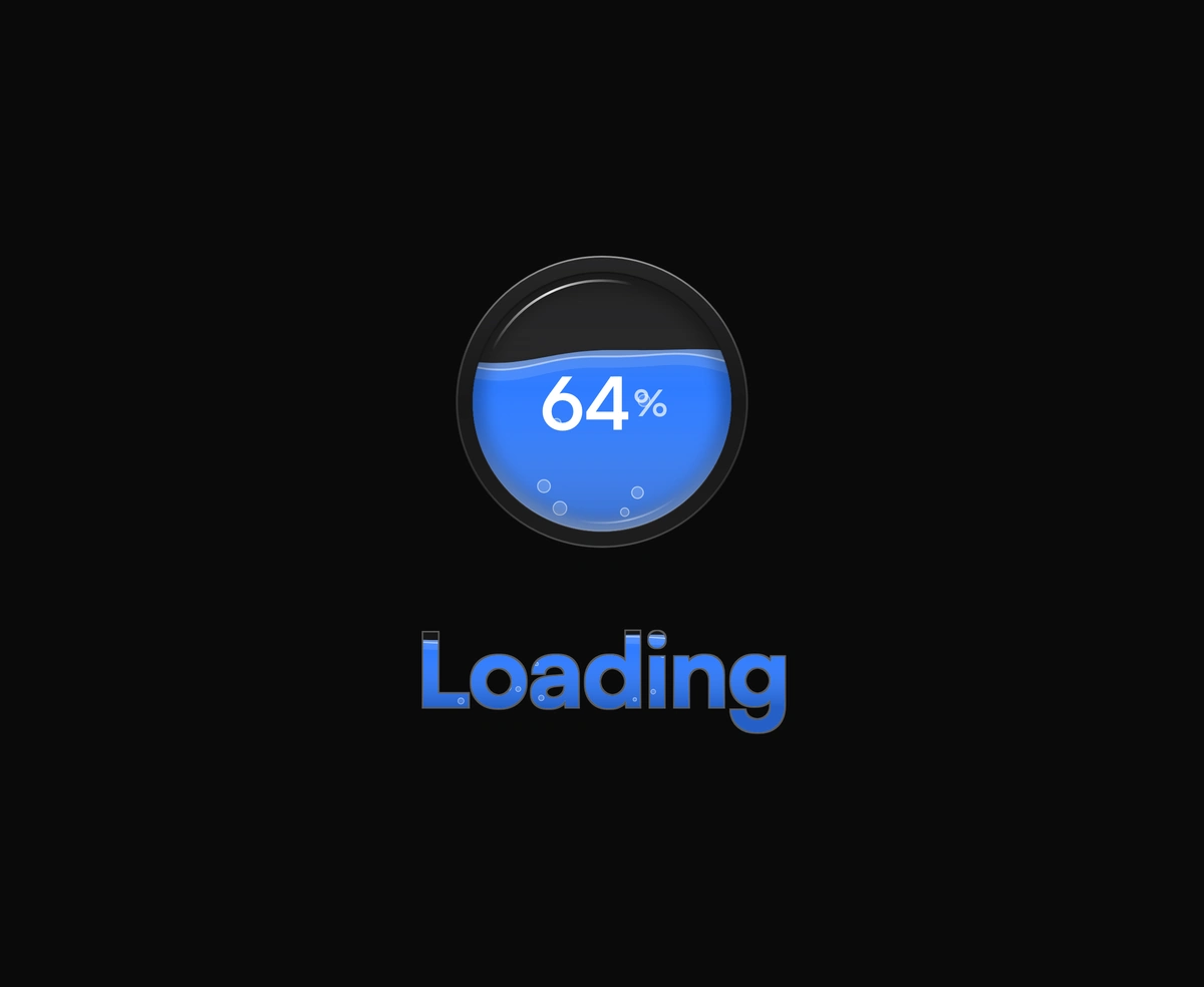 Liquid Loading Animation component preview