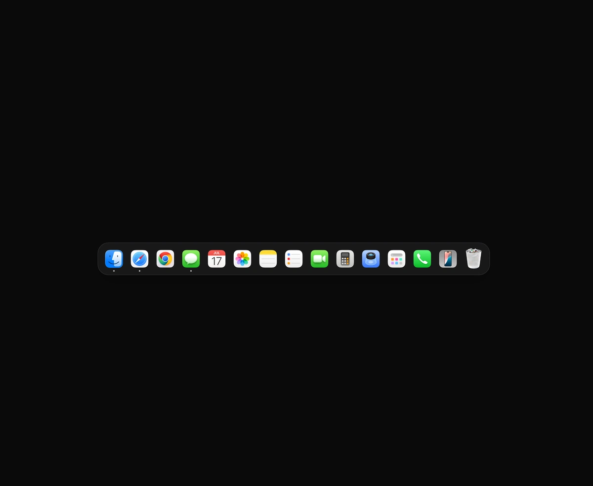 macOS Floating Dock component preview