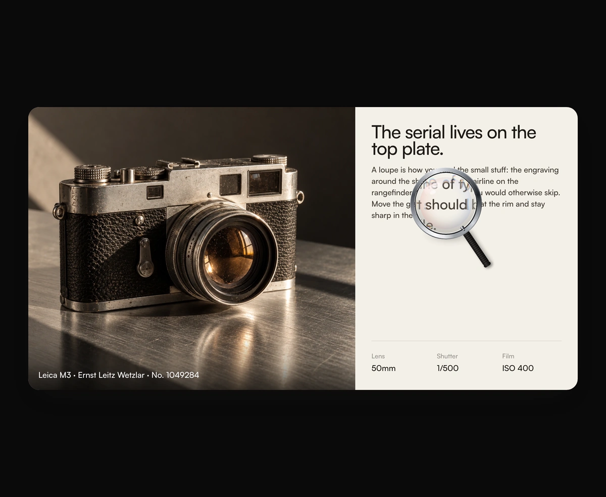Magnifying Glass Lens component preview