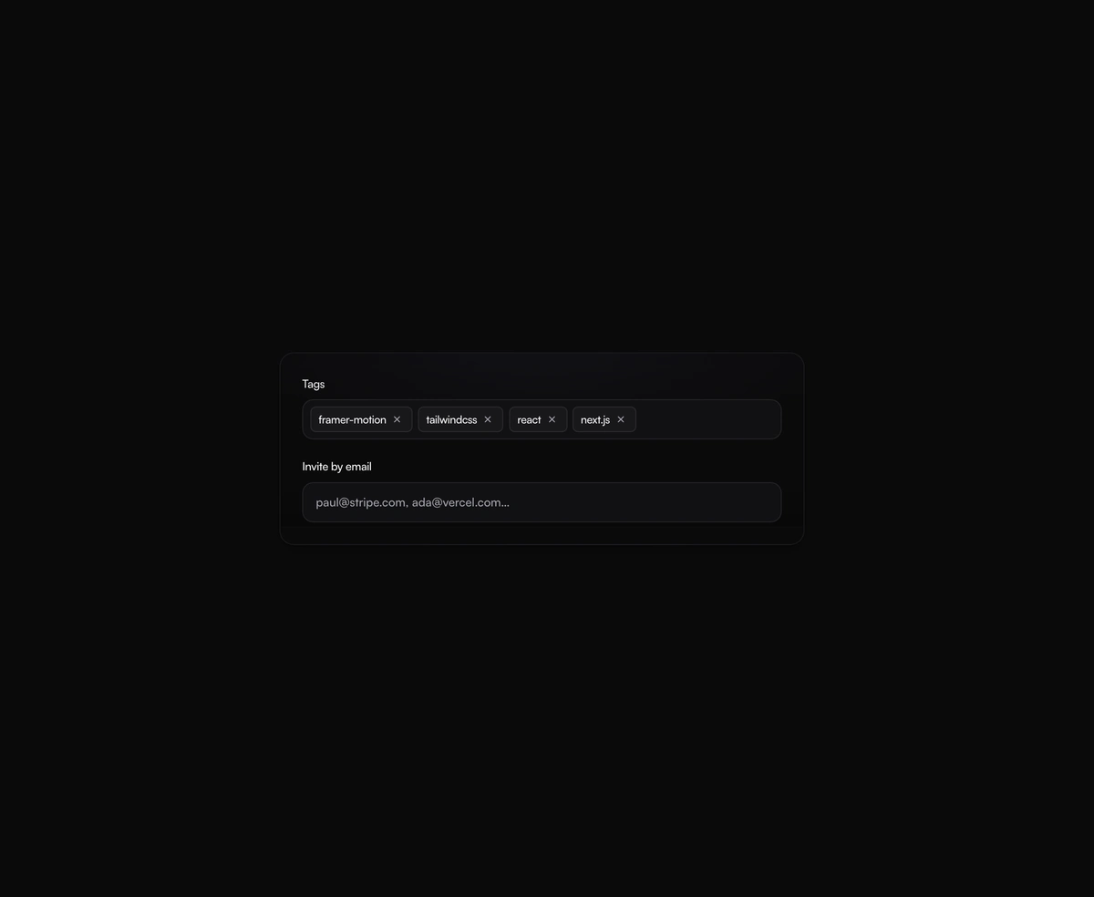 Multi-Select Token Pills component preview