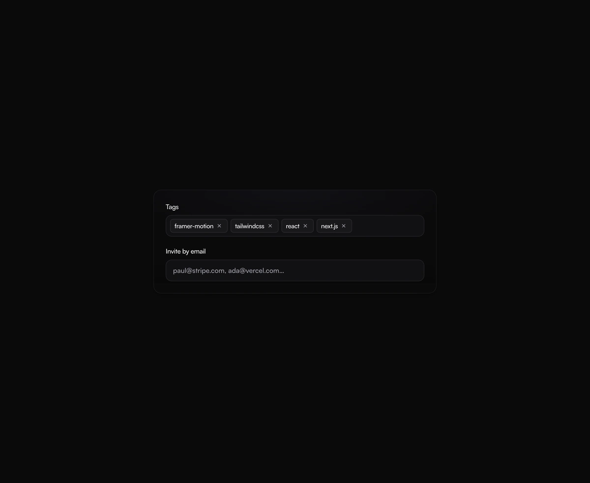 Multi-Select Token Pills component preview