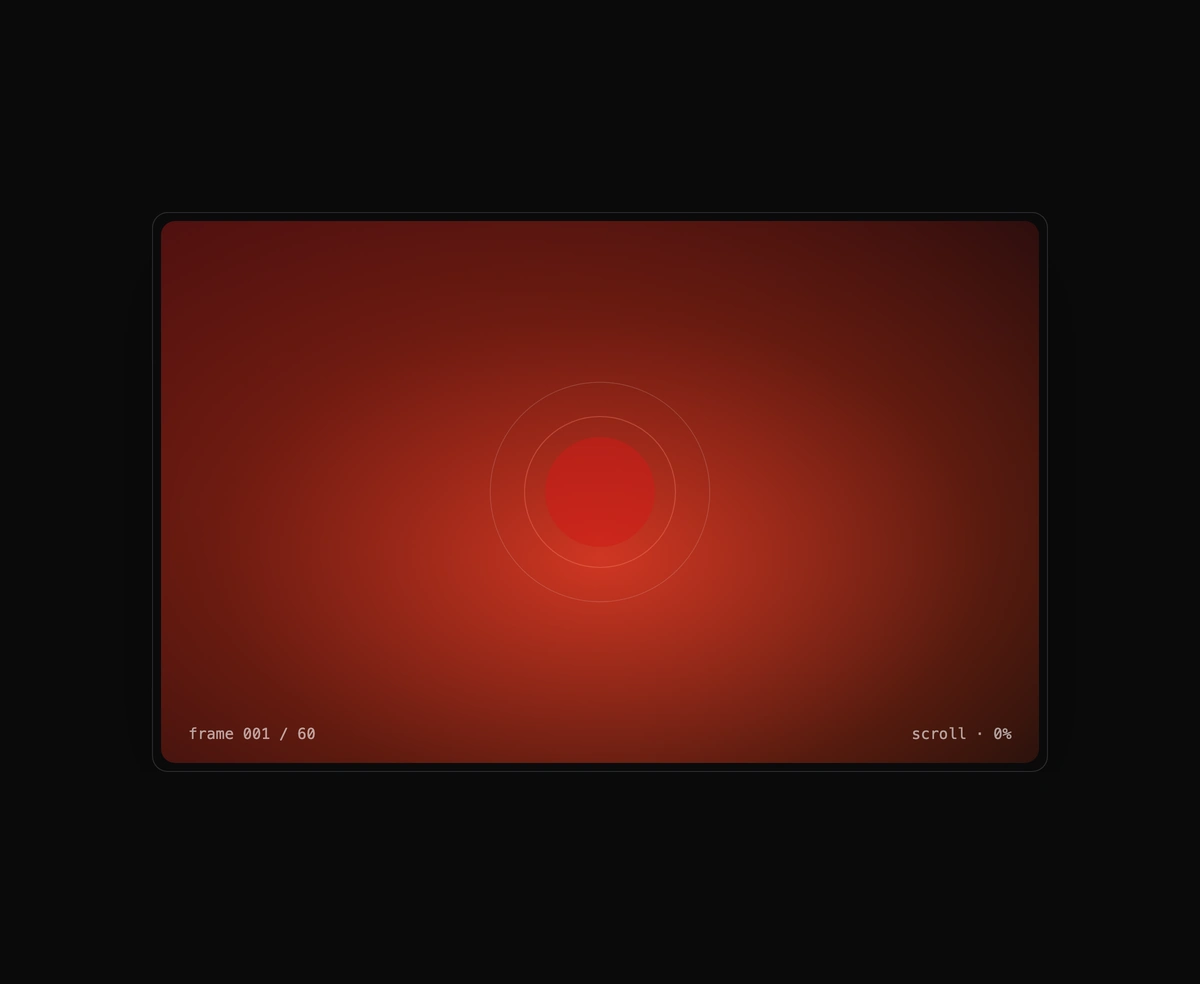 Scrubbable Video Reveal component preview