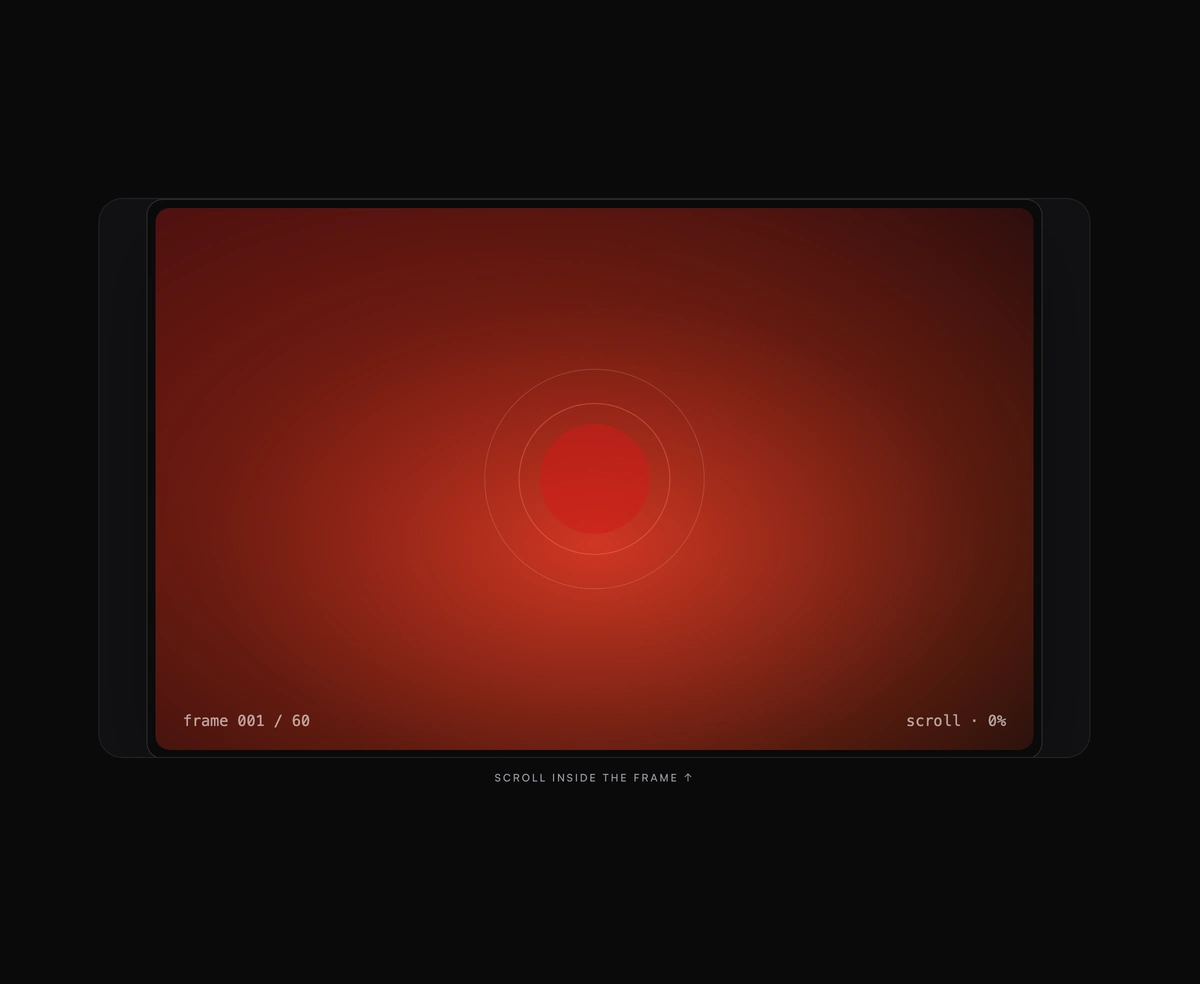 Scrubbable Video Reveal component preview