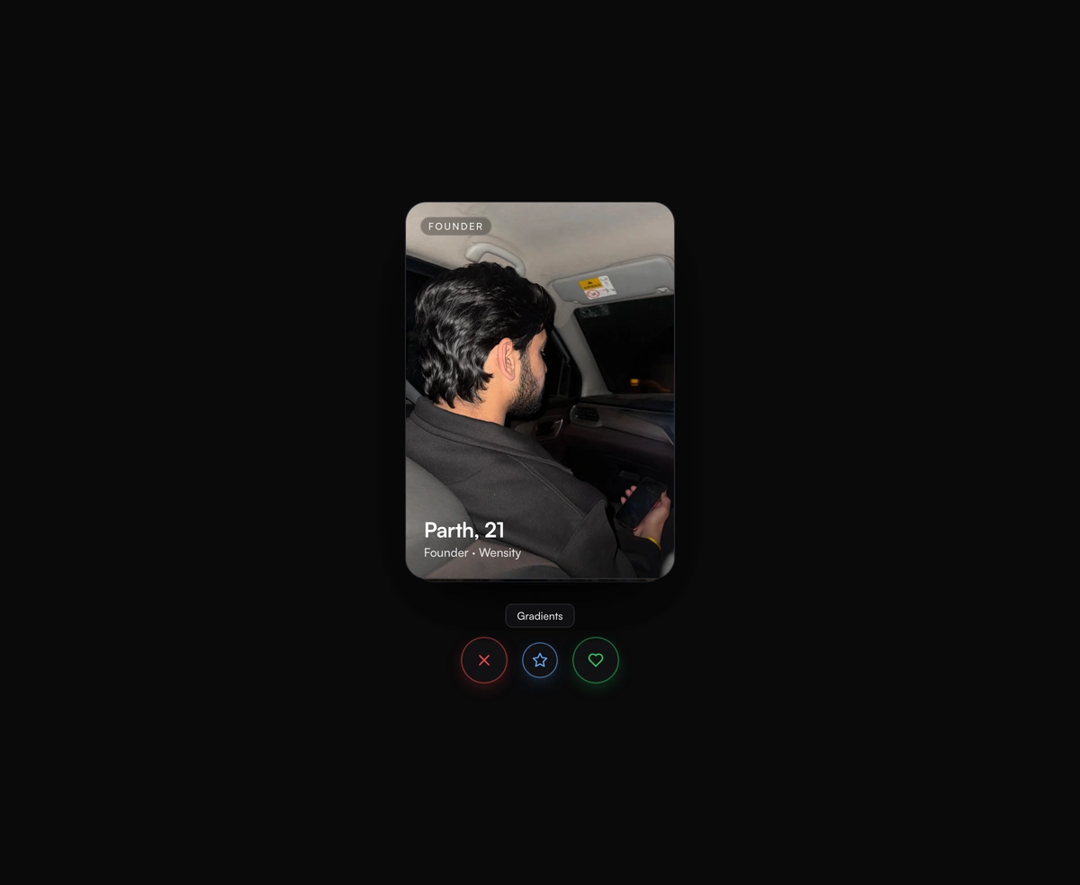 Stacked Tinder-Swipe Cards component preview