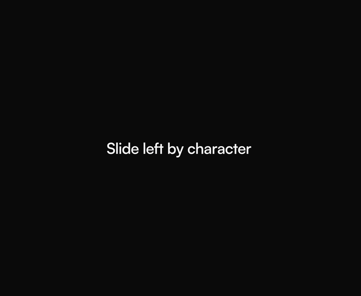 Text Char Slide component preview